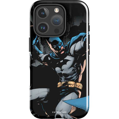 DC Comics Batman Throwing Batarang Jim Lee Art iPhone 16 Pro Impact Case